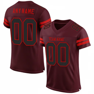 Wholesale <b>Men's</b> American Football Jersey Heat-Transfer <b>Printed</b> Plus Size Short Sleeves 100%Polyester UV Protection Sports Jersey - Product Image 1