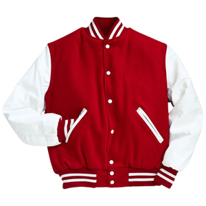 Chaqueta Varsity de Mezclilla y Lana, Estilo Urbano, con Mangas de Forro Polar, Bordado Personalizado, Transpirable, de Secado Rápido, Estilo Vintage para Hombre/Mujer - Product Image 5