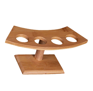 Support à verres contemporain en bois et verre, design élégant, pour cuisine et rangement domestique, fait main en Inde - Product Image 5