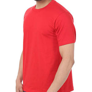 New Arrival 2025 Wholesale Casual Wear <b>Men</b> Outdoor Training <b>T</b>-<b>shirt</b> Breathable Quick Dry 100% Cotton Regular Fit <b>Red</b> - Product Image 2