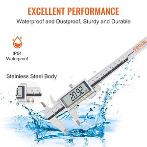 Digital Vernier Caliper with Large LCD Screen IP54 Waterproof 0-6 <b>Measuring</b> <b>Tool</b> Electronic Micrometer Caliper - Product Image 3