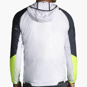 Chaqueta reflectante de alta visibilidad para correr, chaqueta de seguridad para hombre, para correr de noche, cortavientos impermeable, equipo deportivo, color blanco - Product Image 3