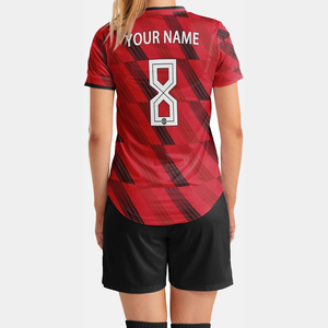 Maillot et ensemble de survêtement de football/soccer personnalisés, respirants et à séchage rapide, avec impression de logo/numéro personnalisée - Product Image 2