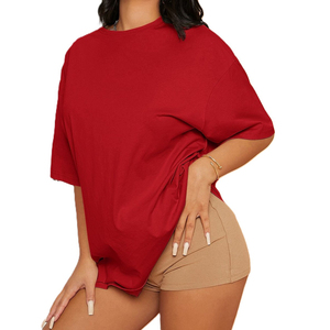 Camiseta de Lujo para Mujer, Tallas Grandes, de Proveedores de Bangladés, Producción al por Mayor, Transpirable, con Decoración de Patrones - Product Image 2