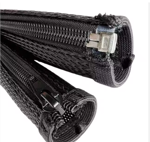 Manchon de protection personnalisable en PET noir tressé extensible de 19 mm, 25 mm, 32 mm pour la gestion des câbles - Product Image 4