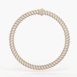 Cadena Cubana de Oro 14K con Diamantes CVD Cultivados en Laboratorio EF VVS VS, Pavé de 22 Pulgadas, Cadena de Lujo Iced Out para Hombres y Mujeres - Product Image 2