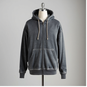 Sudadera con capucha y cremallera de 500 GSM, de algodón grueso y forro polar, con personalización OEM y ODM. - Product Image 5