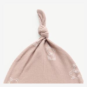 Gorro de Punto para Bebé Recién Nacido, Unisex, con Estampado de Oso, en Tejido de Lyocell y Spandex, Suave, ODM Vietnam - Product Image 3