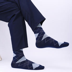 Custom Designer Bamboo Cotton Classic Formal Office Business Man <b>Socks</b> Argyle Casual Crew Dress Tube <b>Socks</b> for Men - Product Image 2