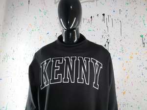 Sudadera con Capucha KENNY BLACK, 100% Algodón, Transpirable, de Secado Rápido, Estilo Urbano Vintage, con Cuello Ancho y Hilos Finos - Product Image 5