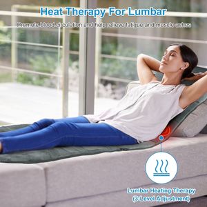 Tappetino Massaggiante Elettrico Completo con Calore e Vibrazione, Cuscino Gonfiabile per Testa e Schiena per Sedia e Materasso - Product Image 6