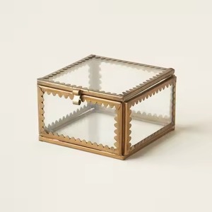 Premium Metal Jewelry Box Organizer for Rings Earrings Necklace <b>Storage</b> Home <b>Dressing</b> <b>Table</b> Use - Product Image 1