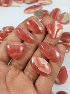 Pierre précieuse naturelle en rhodochrosite, cabochon de formes variées, toutes tailles, pierre lisse en vrac, fournisseur grossiste pour la bijouterie - Product Image 6