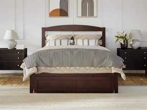 Cama con plataforma y librero LED de madera de pino maciza tradicional TNT Jessica, tamaño Queen, duradera, 47 pulgadas, Binh Duong - Product Image 6