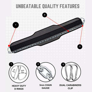 Custom Fitness Neoprene 10mm Weight <b>Belt</b> for Dips Pullups Strength Training Professional Protection Comfortable Padding Durable - Product Image 2