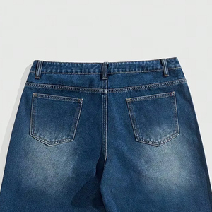 High Quality Solid Material Casual Summer Light Wash Knitted Breathable Quick Dry Custom Made <b>Men</b> Denim Shorts <b>Overalls</b> Style - Product Image 6
