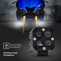 Roadpower (RP-FOG-380) 6000K 4 Faros Antiniebla LED de Alta Intensidad con Lentes, Ajustables, Rotación Multiángulo, Alto Rendimiento, IP65