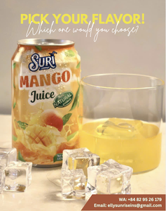 Jus de mangue, fraise et orange Suri en canette 330ml, boisson aux fruits naturelle 100 Brix 70% de pureté, origine Vietnam (ELLY-WA +84 82 95 26 179) - Product Image 5