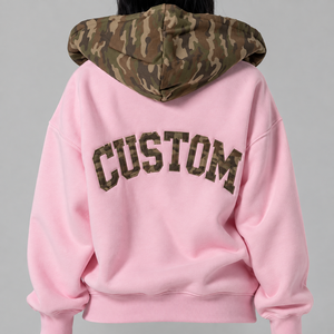 Sudadera con Capucha Oversize Unisex de Algodón Sólido Personalizada, Estilo Hip Hop, Anti-Pilling, Blanca, con Bolsillos y Detalles en Relieve/Reflejantes - Product Image 2