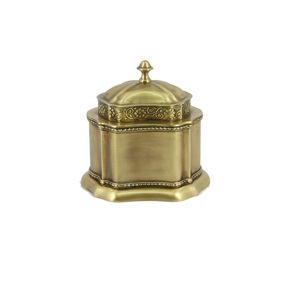 Pot à fruits secs en métal électroplaqué de qualité supérieure avec couvercle à bouton décoratif pour la collection de luxe Hôtellerie et Décoration Intérieure - Product Image 1