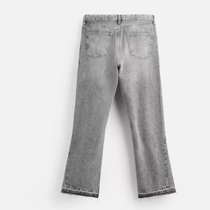 Jeans droits pour hommes GENERSA SPORTS, taille mi-haute, légers, respirants, à boutons, style hip-hop, lavage enzymatique, collection automne - Product Image 5