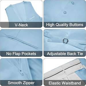 Traje Formal para Hombre, Conjunto de 3 Piezas para Oficina y Reuniones, Pantalón, Chaqueta y Chaleco, Venta al Por Mayor, Servicios OEM y ODM - Product Image 2