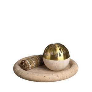 Round Metal Incense Burner New Design Resin Incense Burner Customised Trending Bakhoor Incense Burner Regular Use - Product Image 4