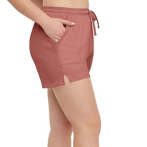 Nouveau short décontracté en coton contrastant pour femme, taille haute, idéal pour l'été, la rue et la gym - Product Image 5