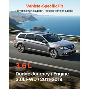 Kit de Repuesto de Soportes de Motor y Transmisión Compatible con Dodge Journey 3.6L FWD 2011-2019, Juego de 4 Soportes de Motor - Product Image 4