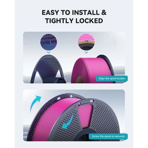 Matte <b>PLA</b> 1.75mm 4KG 3D Printer Filament Refill No-Spool Black Matte <b>PLA</b> with Reusable Spools Plastic Filament for 3D Printers - Product Image 4