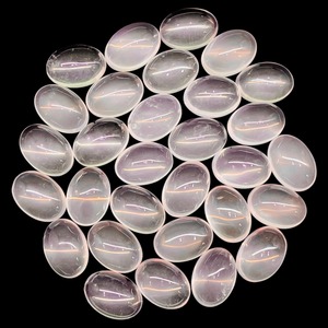 Cabochon ovale en quartz rose naturel 14mm 10mm, pierres précieuses en quartz rose en vrac, prix de gros, lot en vrac pour la fabrication de bijoux - Product Image 4