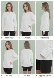 เสื้อยืดแขนยาวโอเวอร์ไซส์สำหรับผู้หญิง สไตล์สตรีทแวร์ ทรงหลวม คอกลม ใส่ได้ทุกวัน รุ่นใหม่ล่าสุด รับสั่งทำได้ - Product Image 6