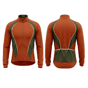 Lightweight <b>Cycling</b> Outerwear With Full Front Zipper Breathable Panels Wind Protection <b>Reflective</b> Trim And Comfortable Athletic - Product Image 1