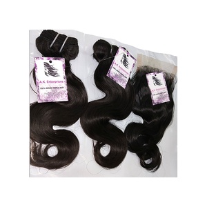 100% Natural estilo personalizado onda larga cutícula alineada virgen Remy máquina de cabello doble trama paquetes extensiones de cabello humano - Product Image 3