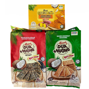 Meilleures ventes QUYTHU Original Baked Coconut Cracker 120g Snack croustillant à la noix de coco Prix compétitif Vente en gros Exportation - Product Image 3