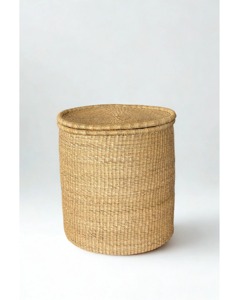 A rustic seagrass <b>basket</b> with a lid Handmade <b>Storage</b> <b>Basket</b> Wholesale eco-friendly Made in Vietnam - Product Image 1
