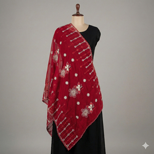 Bufanda de Chifón de Lujo al por Mayor para Mujer, Suave, Ligera, Transpirable, Elegante, Hijab, Chal, Diseño Floral con Pedrería - Product Image 2