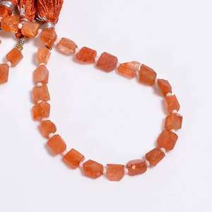 ลูกปัดพลอยซันสโตนทรงเหลี่ยมธรรมชาติ ขนาด 6x7 มม. ลูกปัดแฟนซีแบบหลวมสำหรับทำเครื่องประดับ ขายส่งจากอินเดีย - Product Image 6