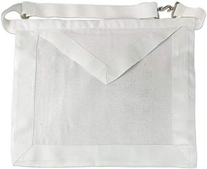 Nouvelle Arrivée Réglable Personnalisée Broderie 3D Maçonnique Direct Usine Franc-Maçon Poly Coton Blanc Insignes Maçonniques Apprenti - Product Image 6