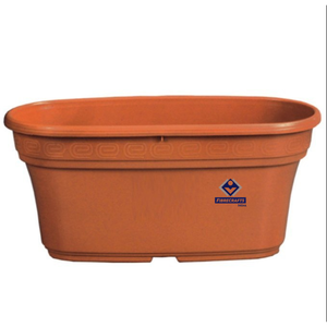 Maceta Rectangular de Plástico 2026 con Bandeja, Diseño Moderno para Jardín, Flores, Plantas Verdes, Ligera, Naranja - Product Image 3