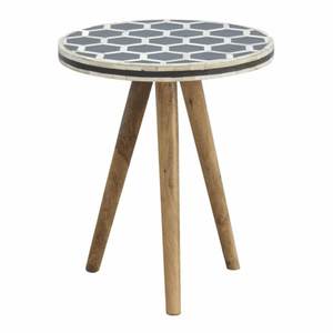 Decorative Bone Inlay <b>Side</b> <b>Table</b> With Drawer <b>Storage</b> Handmade Luxury Furniture For Bedroom And Living Spaces - Product Image 1