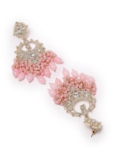 Pendientes vintage chapados en oro con cristal verde y engaste de bisel de diamantes de imitación para mujer, joyería de fiesta. - Product Image 2