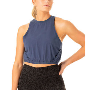 Camiseta sin mangas para mujer, para yoga, entrenamiento, correr al aire libre, deportes, gimnasio, de algodón, de secado rápido - Product Image 1