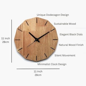 Handmade Wooden <b>Clock</b> Decorative Modern <b>Wall</b> <b>Clock</b> Affordable Wooden Home Styling Accessory - Product Image 5