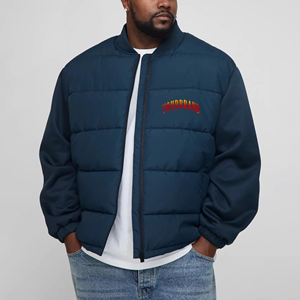 Veste matelassée pour homme avec logo personnalisé OEM ODM, col montant, manteau d'hiver rembourré en coton, chaud, respirant, vêtements d'extérieur - Product Image 4