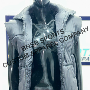 Womens Regular Quilted Hooded Jacket Solid <b>Waterproof</b> <b>Zipper</b> Closure Spring Autumn Casual Custom logo Oem Supplier - Product Image 4