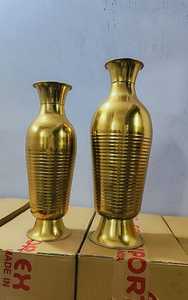 New Arrival Luxury Handcrafted Brass Flower <b>Vase</b> SetPremium Golden Metal Decorative <b>Vase</b> for Home Decor Living Room Office Hotel - Product Image 2