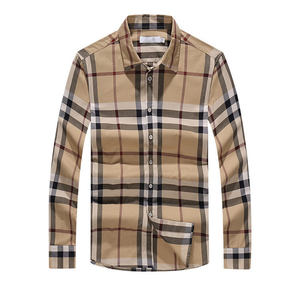 2026 Hot Sale Factory Customized <b>Men's</b> Yarn Dyed Flannel Check Shirt Single Breasted Cotton Shirt Slim Fit Casual Shirt for <b>Men</b> - Product Image 1