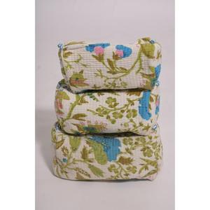 Bolsa de Maquillaje de Algodón Indio con Estampado de Tigre, Cierre de Cremallera, Ligera, Suave al Tacto, Ecológica, Bolsa de Cosméticos de Viaje Hecha a Mano - Product Image 1