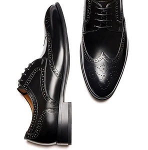 Zapatos Casuales Formales de Lujo de Cuero Genuino Negro, Zapatos de Otoño Transpirables, Ligeros y Duraderos con Cordones, Botas para Hombre al por Mayor - Product Image 6